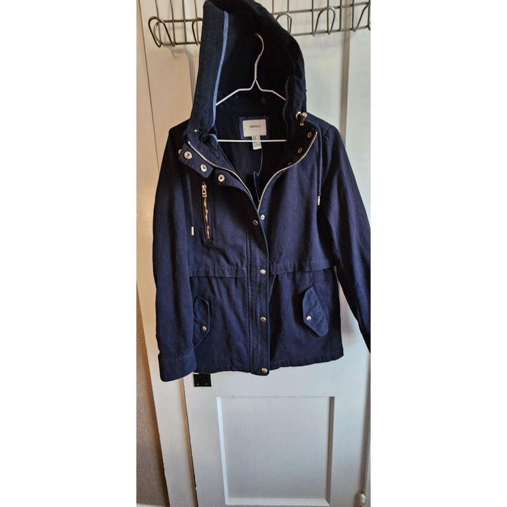 H&M Navy Women's Utility Jacket with Hood